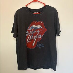 Mens Rolling Stones Black Graphic T-Shirt